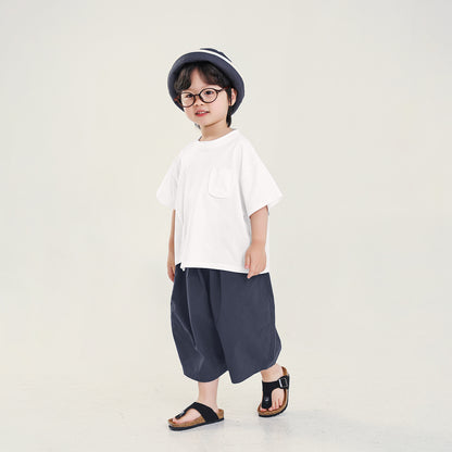 アシンメトリーコットン半袖T