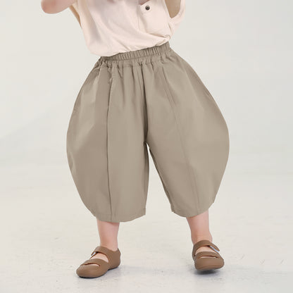 センタープレスコットン七分パンツ
