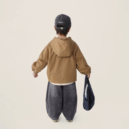 ハウスポケットフード付きジップアップ