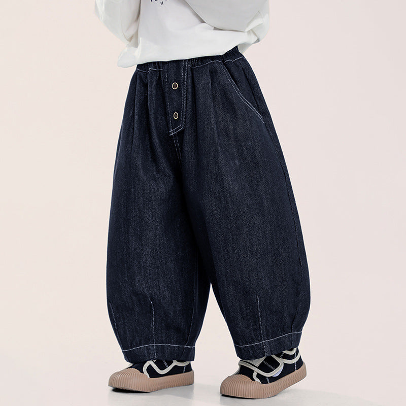 縦3ボタンデニムパンツ