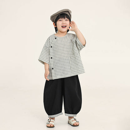 斜め前立てチャックシャツ