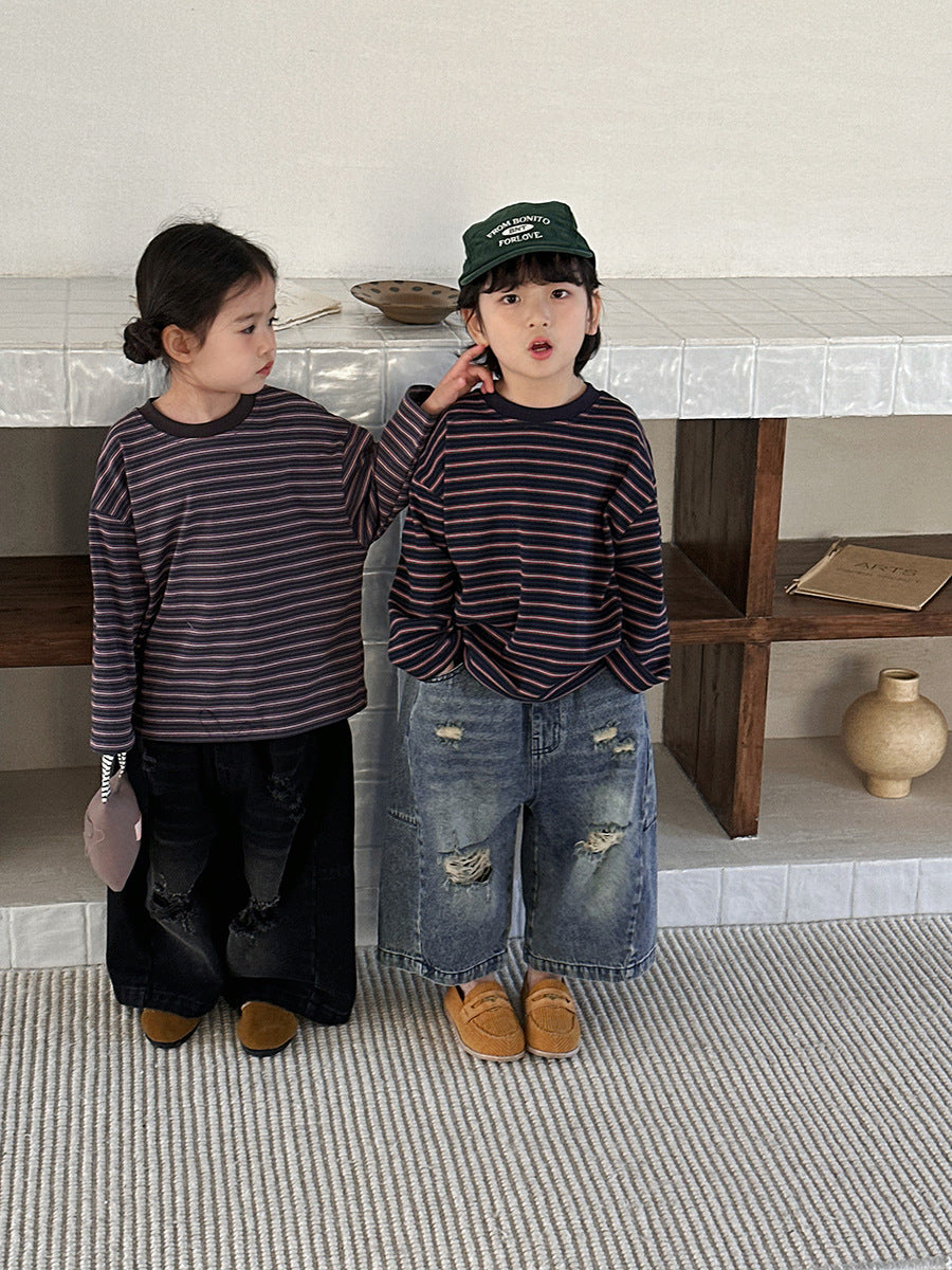 ボーダーカットソー