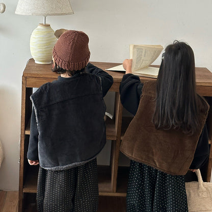 コーデュロイユニセックスベスト