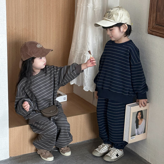 ボーダースウェットセットアップ