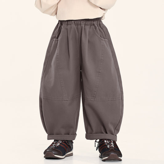 綿100%ステッチロングパンツ