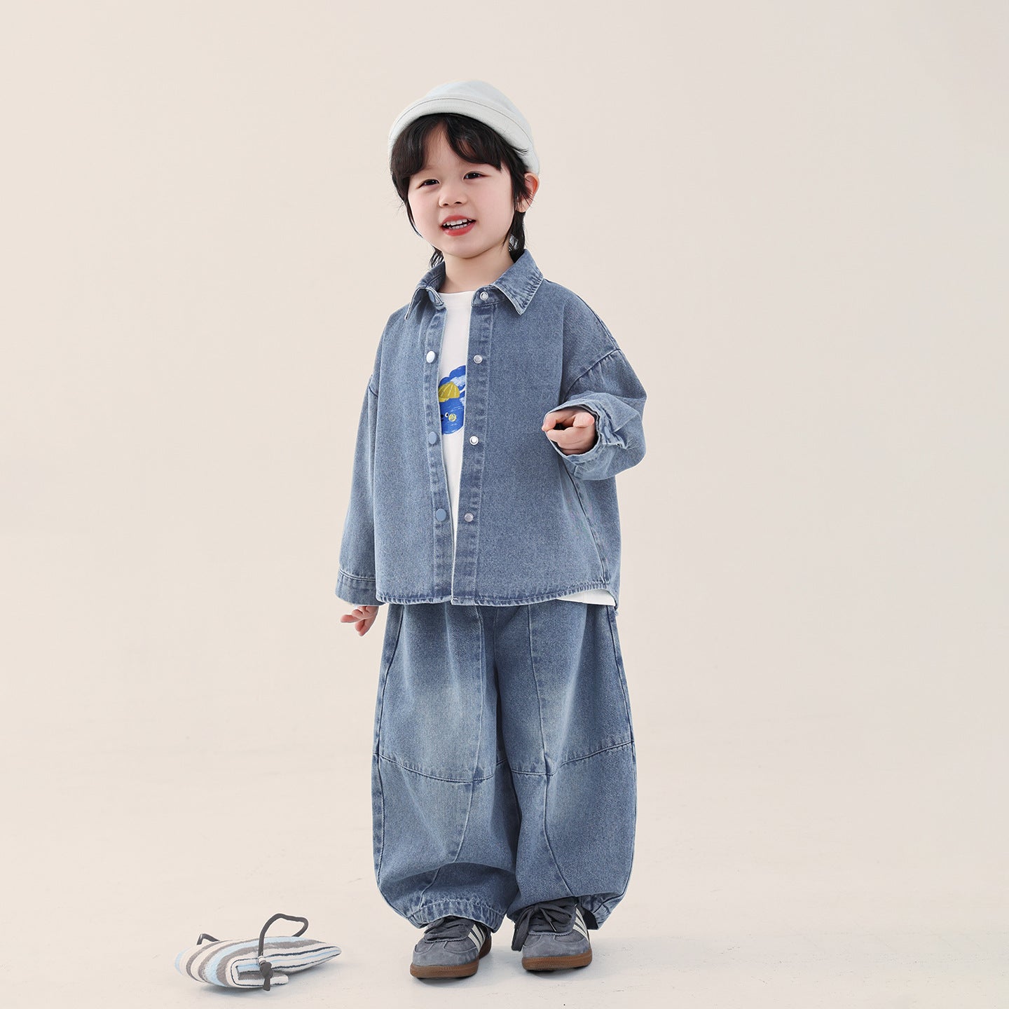 純色デニムジャケット