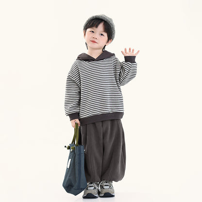 細ボーダーフーディー