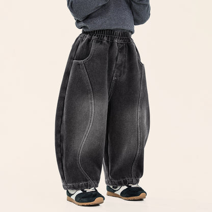 ヴィンテージ加工裏ボアデニムパンツ