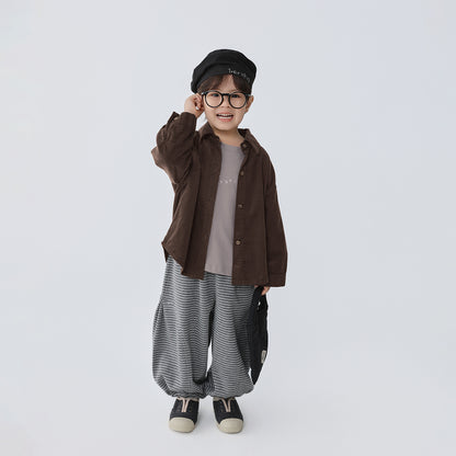 純綿コーデュロイシャツ