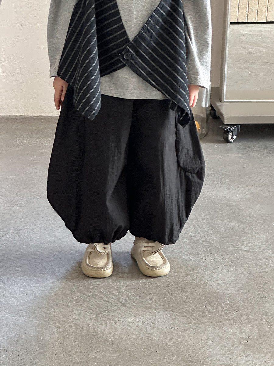 大胆シルエット無地ワイドパンツ