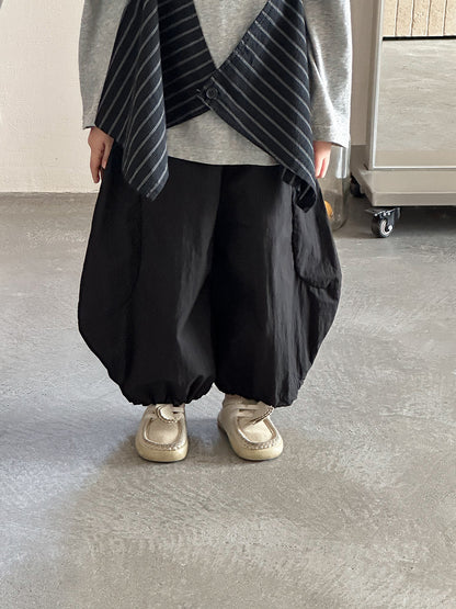 大胆シルエット無地ワイドパンツ