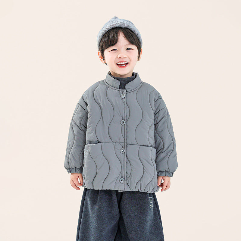 ウェーブキルト中綿ジャケット