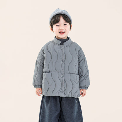 ウェーブキルト中綿ジャケット