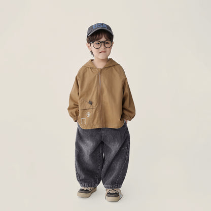 ハウスポケットフード付きジップアップ