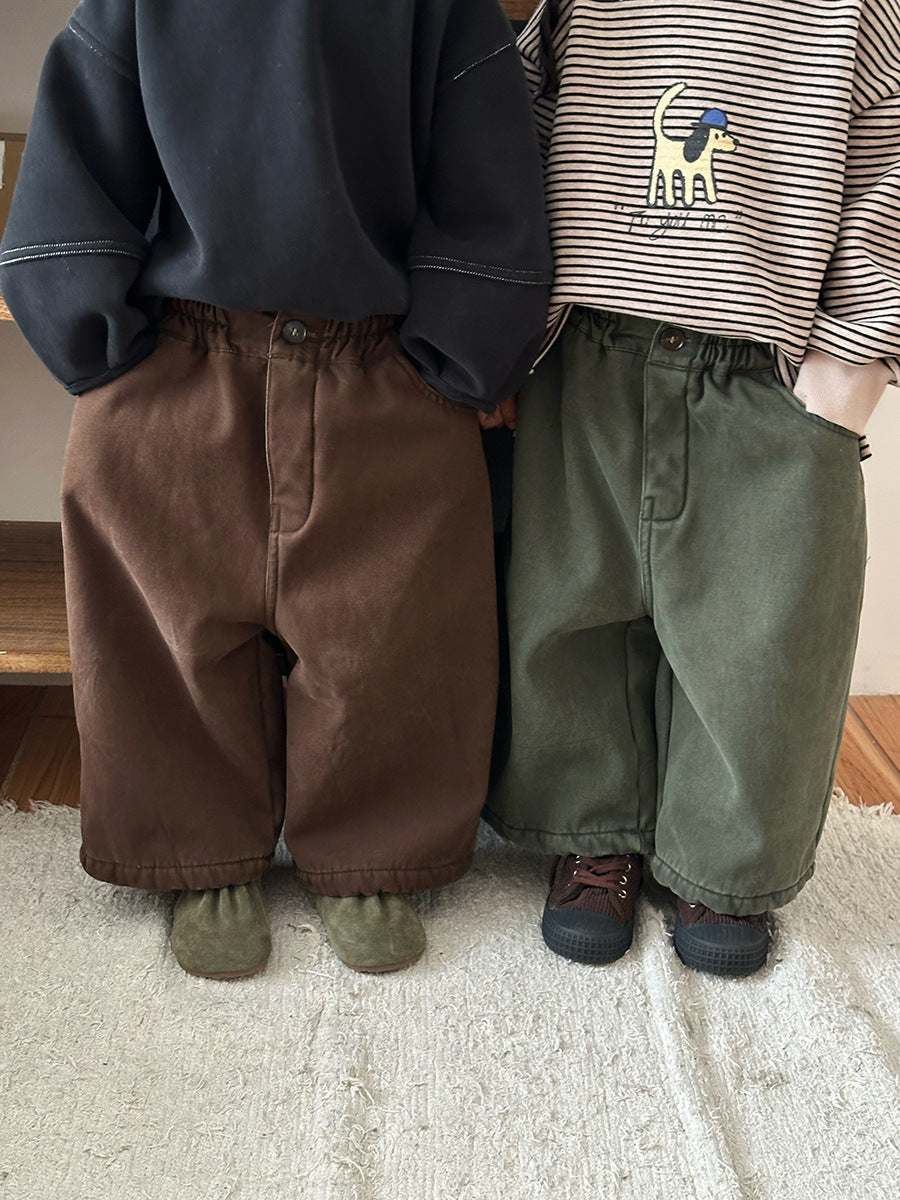 裏ボアストレートパンツ