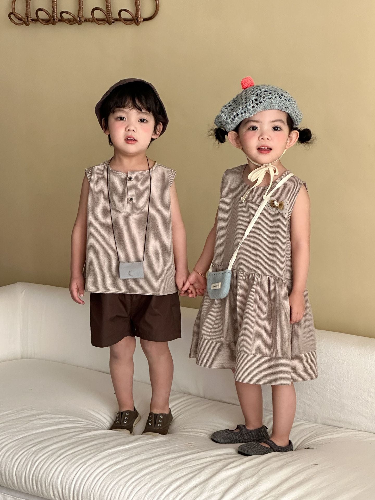 細ストライプタンクトップセット＆ワンピース