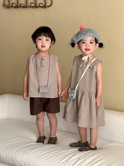 細ストライプタンクトップセット＆ワンピース