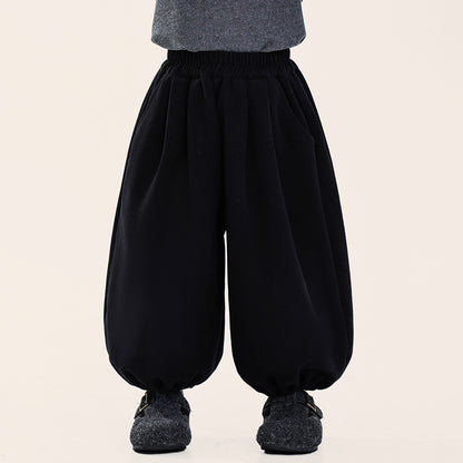 厚手裏ボアバルーンパンツ