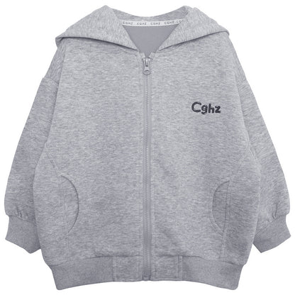 小文字ロゴジップアップパーカー