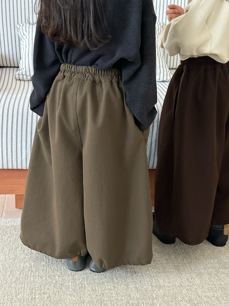 同布切替4色ワイドパンツ