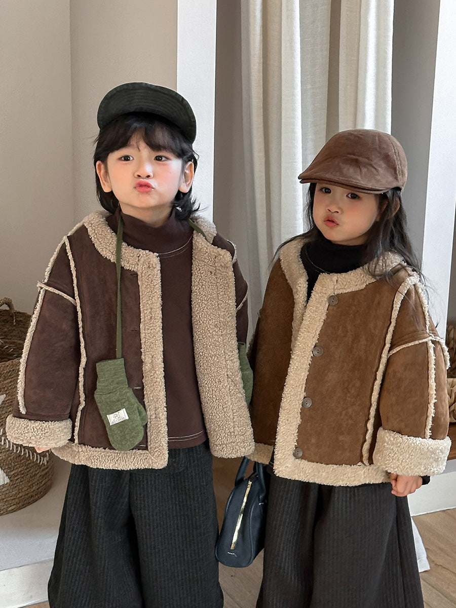 Patchwork Boa Piping Jacket