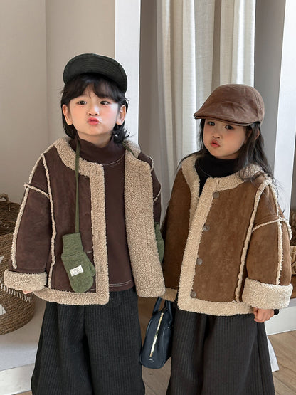 Patchwork Boa Piping Jacket