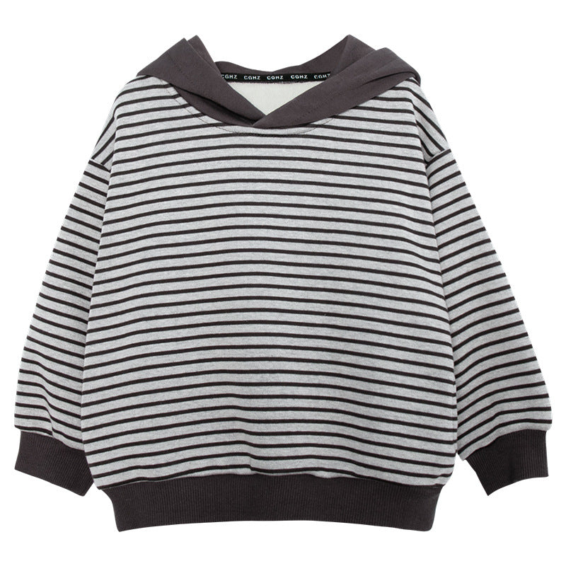 細ボーダーフーディー