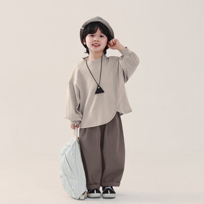 アシンメトリー純棉プルオーバー