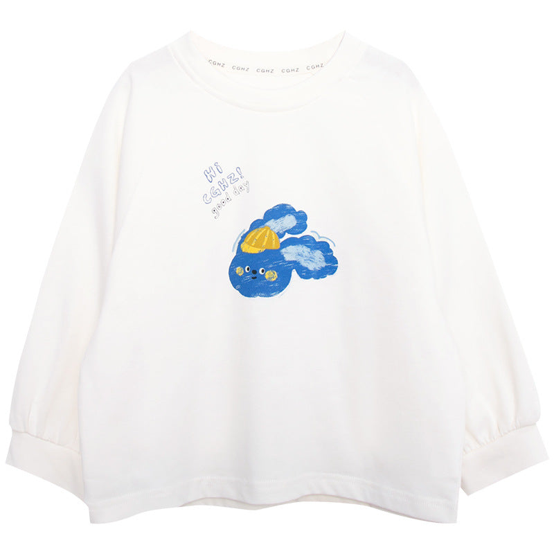 うさぎ純綿長Tシャツ