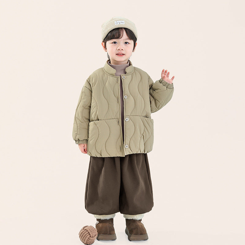 ウェーブキルト中綿ジャケット