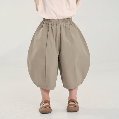 センタープレスコットン七分パンツ