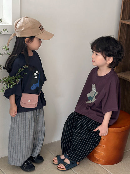 猫ちゃんプリント半袖Tシャツ