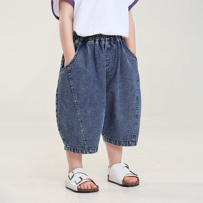 薄手デニム七分パンツ