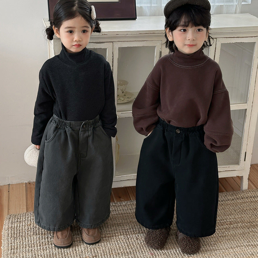 裏ボアストレートパンツ