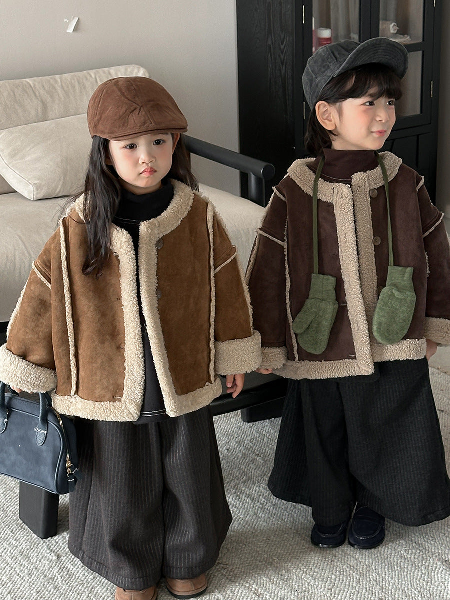 Patchwork Boa Piping Jacket