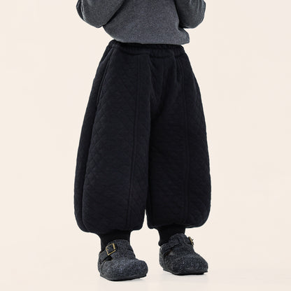 ダイヤモンドキルト裾ゴムパンツ