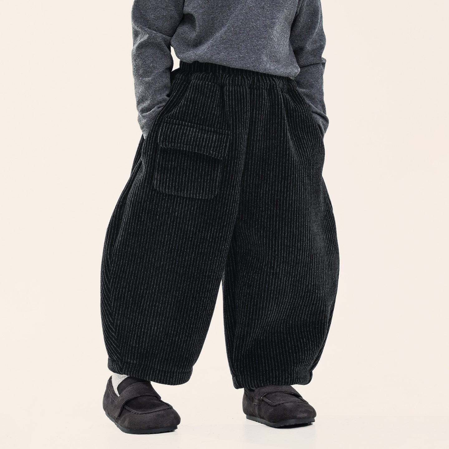 裏ボアシェニール織りパンツ