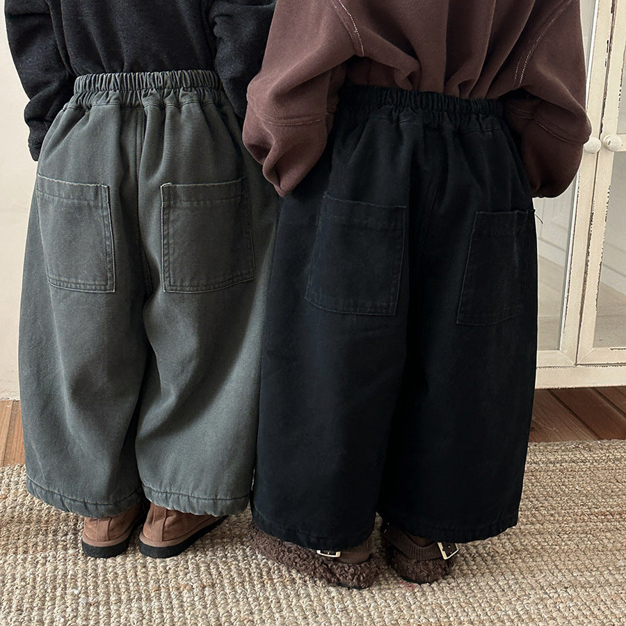 裏ボアストレートパンツ