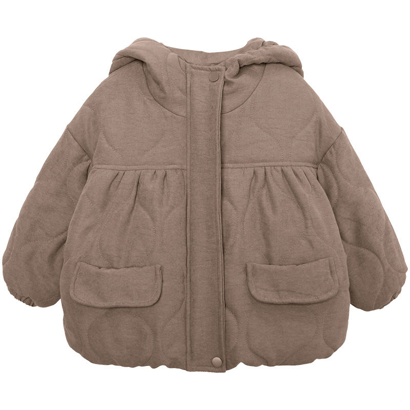 クマ耳中綿コート