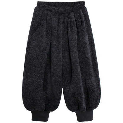 裾リブシェニール裏ボアパンツ