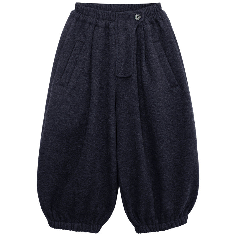 フロントボタン付き裏ボアパンツ