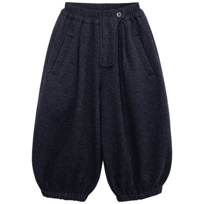 フロントボタン付き裏ボアパンツ