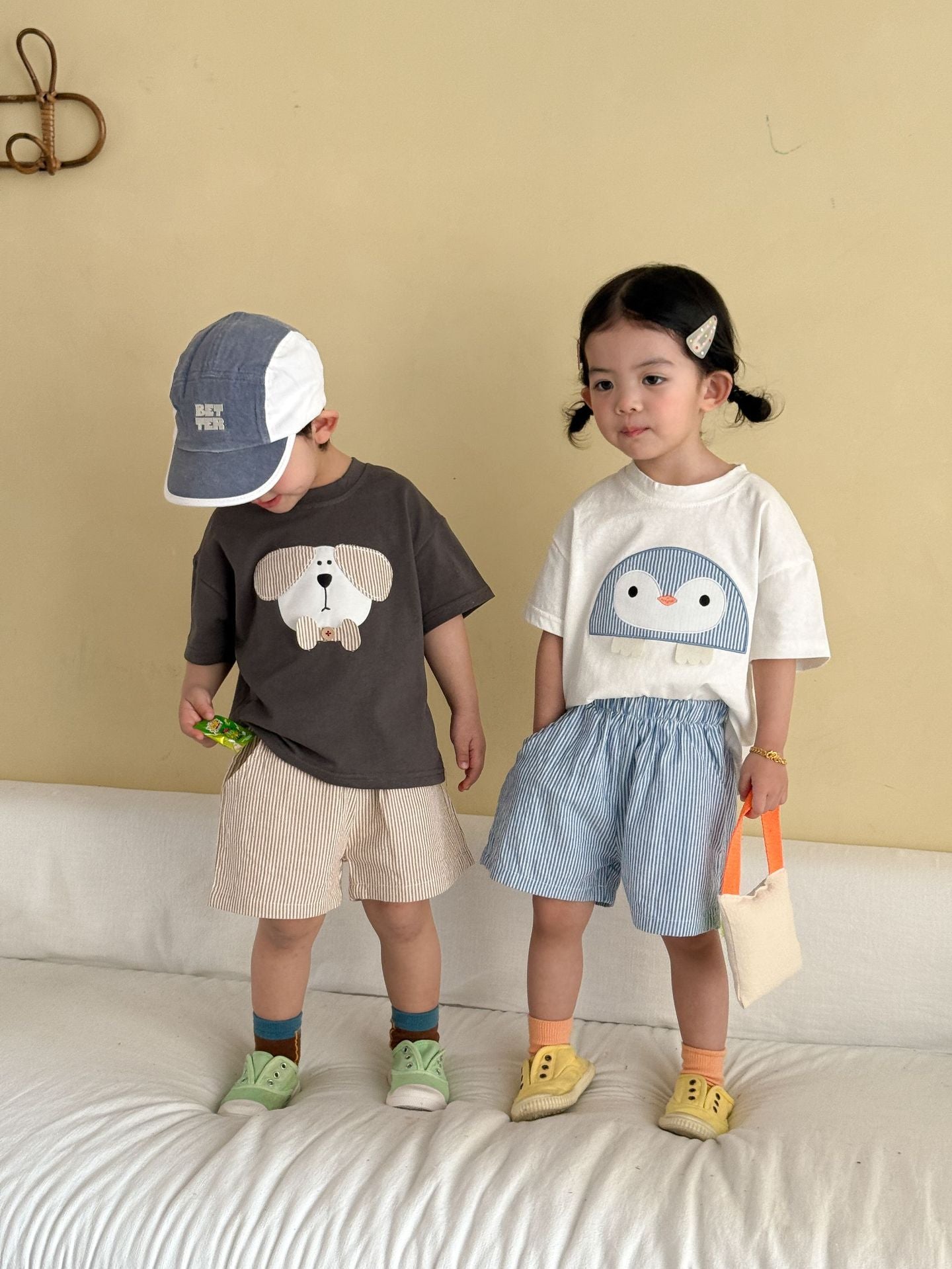 アニマルワッペンTシャツ&ショーツセット
