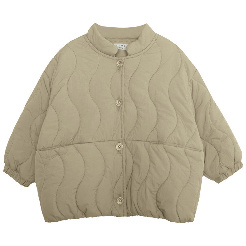 ウェーブキルト中綿ジャケット