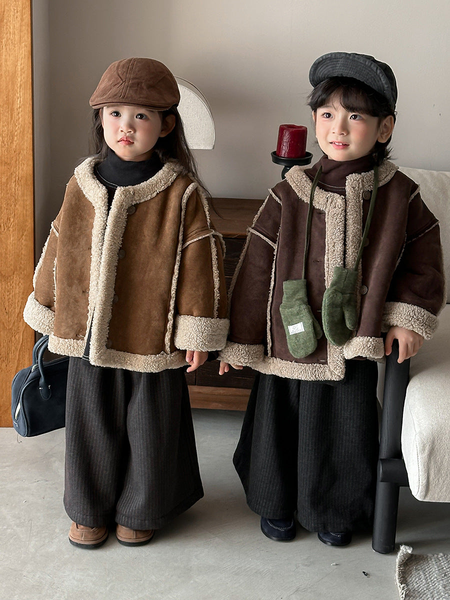 Patchwork Boa Piping Jacket