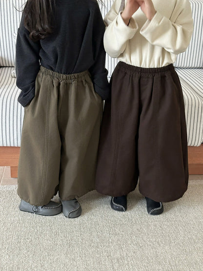 同布切替4色ワイドパンツ