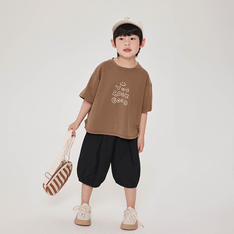線描きプリントＴシャツ