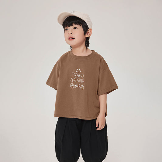 線描きプリントＴシャツ