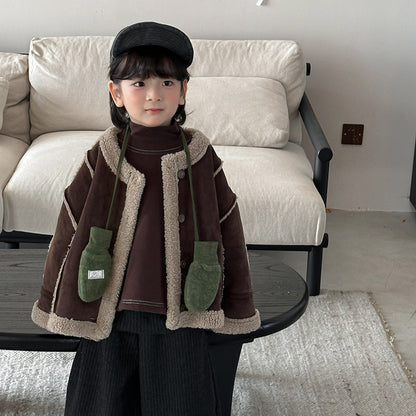 Patchwork Boa Piping Jacket