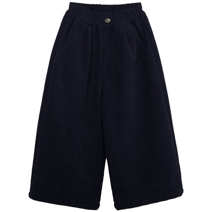 裏毛コーデュロイワイドパンツ